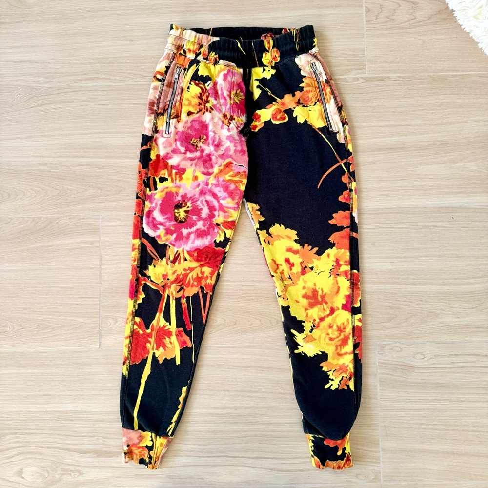 Dries Van Noten Floral Print Cotton Joggers Size S